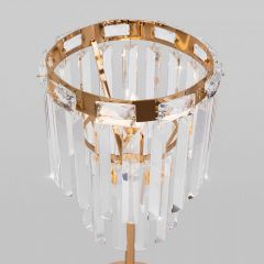 Настольная лампа декоративная Eurosvet Elegante 01136/1 золото/прозрачный хрусталь Strotskis | фото 2